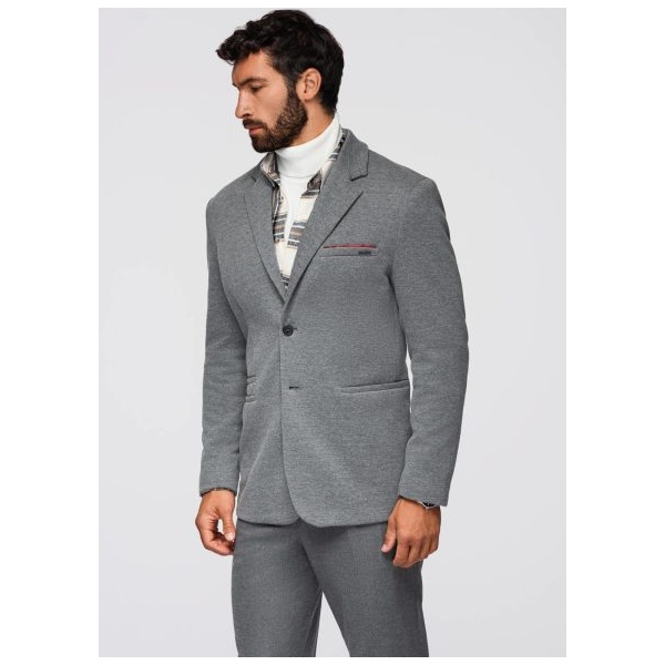 Trendy šedé sako pre pánov V2 BLZB-0100 - XL
