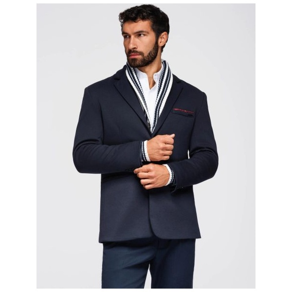 Trendy tmavomodré sako pre pánov V3 BLZB-0100 - L