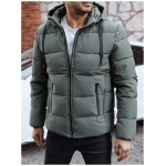 Trendy zimná bunda s kapucňou v šedom prevedení - XXL/54