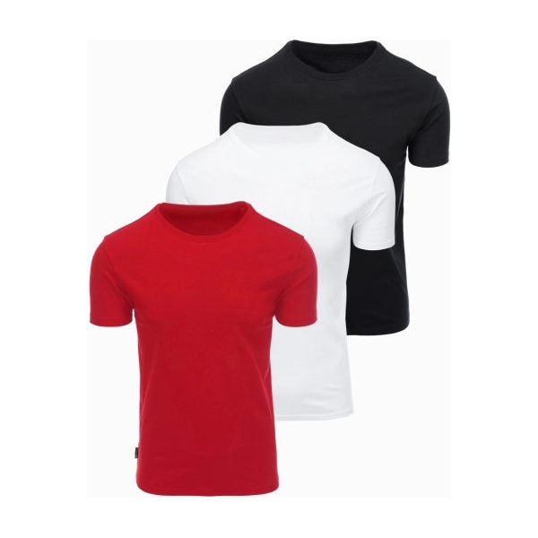 Trojbalenie mix tričiek červená/biela/čierna V6 TSBS-0268 - L