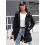 Zaujímavá čierna dámska parka Urbanjoy - S
