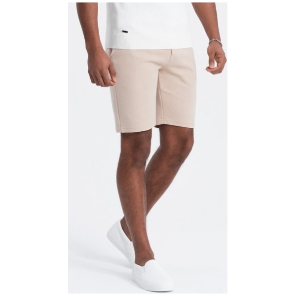 Béžové šortky z úpletu V2 W531 - XXL