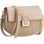 Dámska béžová crossbody kabelka Peterson so zlatými detailmi