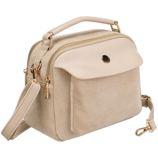 Dámska béžová crossbody kabelka z ekokože Peterson