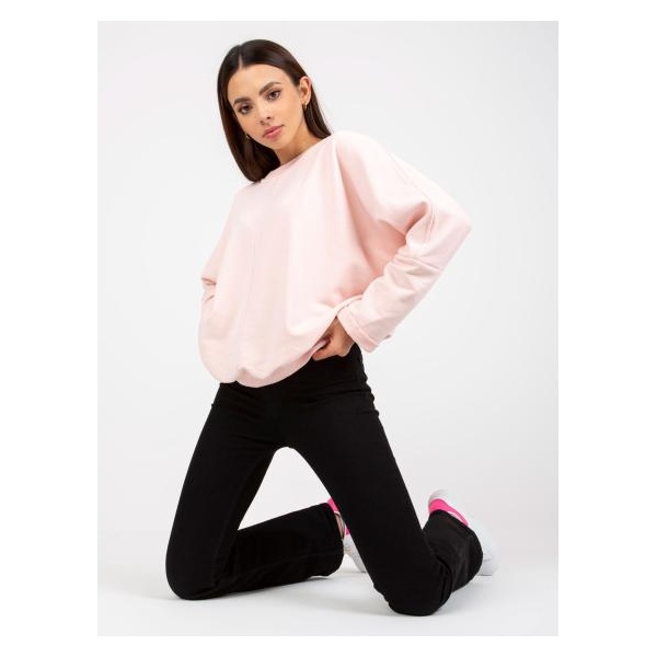 Dámska blúzka oversize basic RUE PARIS svetlo ružová