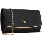 Dámska čierna trblietavá listová kabelka ROVICKY