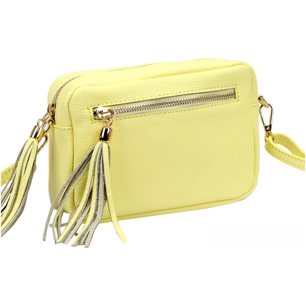 Dámska crossbody kabelka Luka 20-030 DOLLARO GOLD z prírodnej kože