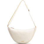 Dámska crossbody na širokom popruhu krémová 100-4Y-421-0