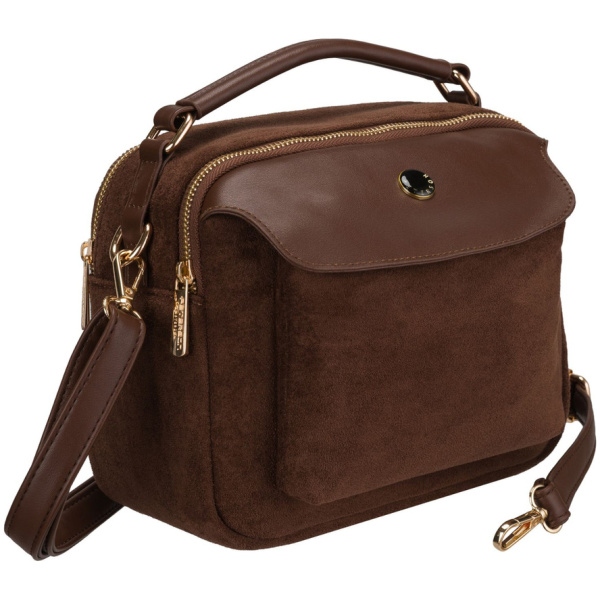 Dámska hnedá crossbody kabelka z ekokože Peterson