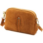 Dámska kožená crossbody kabelka z prírodnej brúsenej kože Luka 25-084