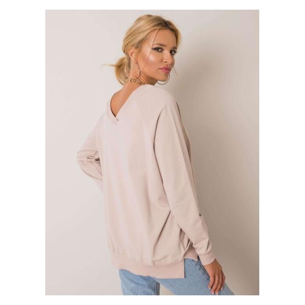 Dámska mikina Leila RUE PARIS beige