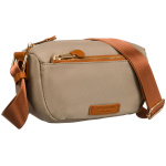 Dámska nylonová crossbody kabelka v khaki odtieni s vonkajším vreckom – Peterson