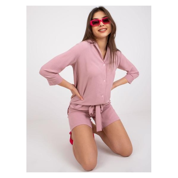 Dámska súprava voľného strihu so šortkami INESA pink