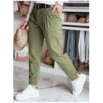 Dámske chino nohavice s opaskom MODELA khaki
