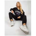 Dámske tepláky s potlačou oversize IVY čierne