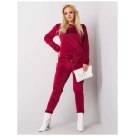 Dámsky plus size set JEANNE burgundy