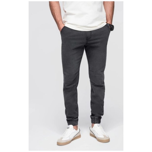 Jedinečné šedé rifľové joggery V3 PADJ-0267 - XL