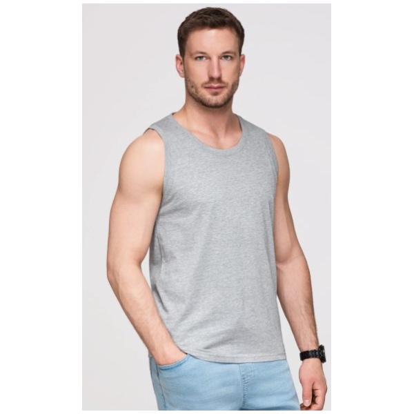 Jednoduché šedé tielko V2 TSBT-0272 - XXL