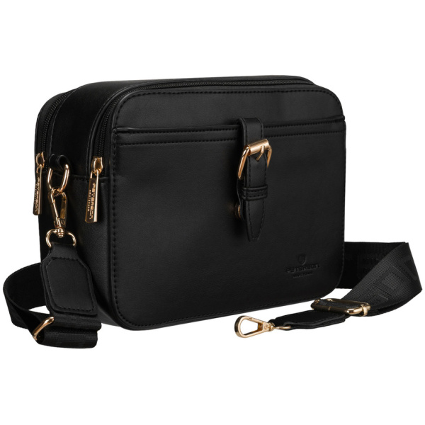 Malá čierna dámska crossbody kabelka na rameno