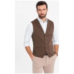 Moderná hnedá elegantná vesta V2 BLZV-0144 - XXL