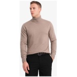 Módny béžový rolák V3 SWTN-0127 - L