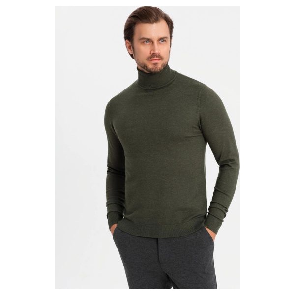 Módny olivový rolák V5 SWTN-0127 - XL