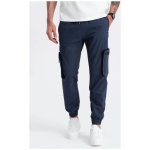 Nadčasové tmavo modré joggery V5 PAJO-0135 - XL