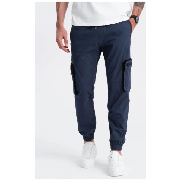 Nadčasové tmavo modré joggery V5 PAJO-0135 - XL