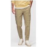 Olivové moderné pánske cargo nohavice V1 PAJO-0290 - XXL