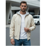 Pánska bomber bunda s kapucňou biela Dstreet TX5020