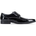 Pánska lakovaná derby s ozdobnou perforáciou 96-M-519-1