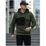 Pánska mikina s kapucňou khaki Dstreet BX5913