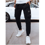 Pánske čierne cargo nohavice Dstreet UX4299