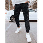 Pánske čierne cargo nohavice Dstreet UX4362