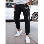 Pánske čierne cargo nohavice Dstreet UX4372