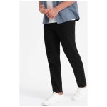 Pánske čierne chinos nohavice slim fit V4 PACP-0186 - L