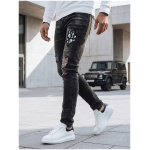 Pánske čierne džínsové nohavice Dstreet UX4295