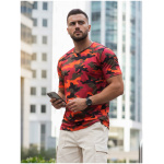 Pánske oranžové camo tričko Dstreet RX5592