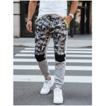 Pánske šedé camo tepláky Dstreet UX4428