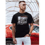 Pánske tričko s potlačou čiernej farby Dstreet RX5464