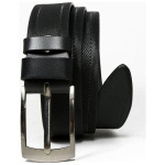 Pánsky kožený opasok so štýlovým motívom drážky - Rovicky