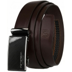 Pánsky opasok z pravej kože tmavohnedý s automatickou prackou - Peterson