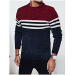 Pánsky tmavomodrý pruhovaný sveter Dstreet WX2229