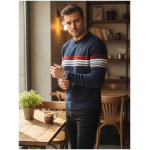 Pánsky tmavomodrý pruhovaný sveter Dstreet WX2281