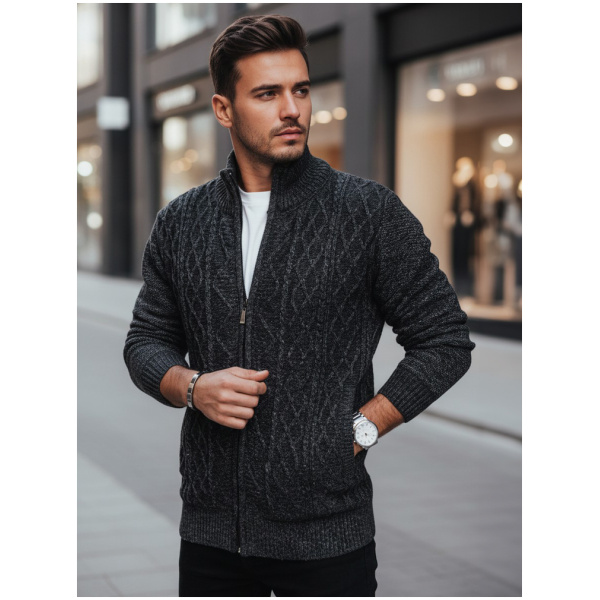 Pánsky tmavosivý sveter Dstreet WX2252z