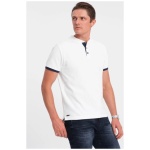 Pohodlná trendy biela polokošeľa V1 TSCT-0156 - S