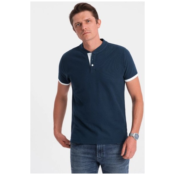 Pohodlná trendy granátová polokošeľa V4 TSCT-0156 - XXL