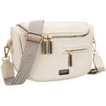 Svetlobéžová dámska crossbody kabelka z ekologickej kože – elegantná a praktická