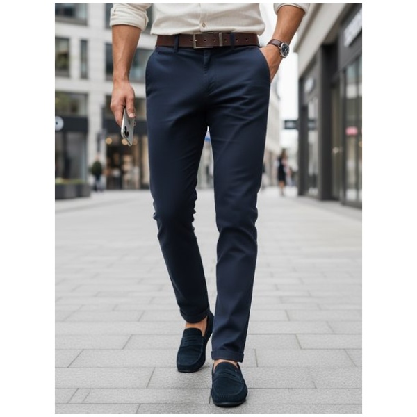 Trendy granátové pánske nohavice - 33