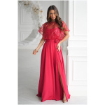 Bicotone Červené spoločenské šaty s flitrami Veľkosť: 4XL